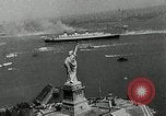Standbild SS Queen Mary macht Datensatz Atlantiküberquerung New York United States USA, 1936, aus Sekunde 49 historischem Filmmaterial Videoclip 65675037652