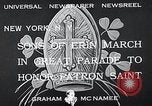 Image of Saint Patrick's procession New York City USA, 1933, second 8 stock footage video 65675037680