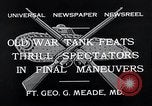 Standbild Krieg Tanks Fort George G Meade Maryland USA, 1932, aus Sekunde 8 historischem Filmmaterial Videoclip 65675037693
