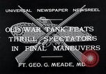 Standbild Krieg Tanks Fort George G Meade Maryland USA, 1932, aus Sekunde 9 historischem Filmmaterial Videoclip 65675037693