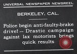 Standbild anti defekte Bremse Antrieb Berkeley California USA, 1932, aus Sekunde 7 historischem Filmmaterial Videoclip 65675037698