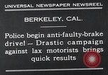 Standbild anti defekte Bremse Antrieb Berkeley California USA, 1932, aus Sekunde 9 historischem Filmmaterial Videoclip 65675037698
