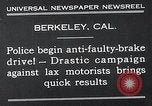 Standbild anti defekte Bremse Antrieb Berkeley California USA, 1932, aus Sekunde 10 historischem Filmmaterial Videoclip 65675037698