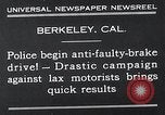 Standbild anti defekte Bremse Antrieb Berkeley California USA, 1932, aus Sekunde 11 historischem Filmmaterial Videoclip 65675037698