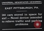 Standbild vertikale Parkplatz East Pittsburgh Pennsylvania USA, 1932, aus Sekunde 7 historischem Filmmaterial Videoclip 65675037699