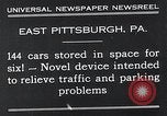 Standbild vertikale Parkplatz East Pittsburgh Pennsylvania USA, 1932, aus Sekunde 12 historischem Filmmaterial Videoclip 65675037699