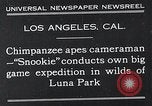 Image of Chimpanzee Los Angeles California USA, 1932, second 3 stock footage video 65675037700