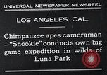 Image of Chimpanzee Los Angeles California USA, 1932, second 11 stock footage video 65675037700