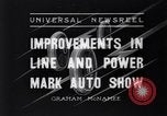 Standbild Auto Show New York City USA, 1936, aus Sekunde 1 historischem Filmmaterial Videoclip 65675037734