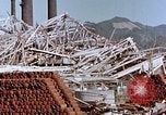 Image of wrecked steel frame Nagasaki Japan, 1946, second 7 stock footage video 65675037803