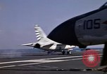 Image of Kitty Hawk flight deck operations Pacific Ocean, 1971, second 50 stock footage video 65675037823