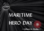 Image of U.S. Merchant Marine commemoration ceremony New York City USA, 1944, second 3 stock footage video 65675037906
