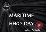 Image of U.S. Merchant Marine commemoration ceremony New York City USA, 1944, second 5 stock footage video 65675037906