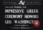 Standbild Griechisch-orthodoxe Zeremonie zu Ehren George Washington Valley Forge Pennsylvania USA, 1941, aus Sekunde 1 historischem Filmmaterial Videoclip 65675037919