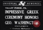 Standbild Griechisch-orthodoxe Zeremonie zu Ehren George Washington Valley Forge Pennsylvania USA, 1941, aus Sekunde 5 historischem Filmmaterial Videoclip 65675037919