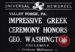 Standbild Griechisch-orthodoxe Zeremonie zu Ehren George Washington Valley Forge Pennsylvania USA, 1941, aus Sekunde 6 historischem Filmmaterial Videoclip 65675037919