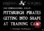 Immagine di Pittsburgh Pirates San Bernardino California USA, 1941, secondo 1 filmato di repertorio 65675037921