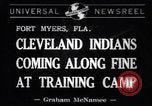 Standbild Cleveland Indians baseball team in Spring Training Fort Myers Florida USA, 1941, aus Sekunde 1 historischem Filmmaterial Videoclip 65675037922