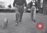 Standbild Mann und Frau mit zwei Hunden United States USA, 1948, aus Sekunde 16 historischem Filmmaterial Videoclip 65675037951