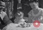 Image of first birthday of Nancy Gayle born to dwarf parents Austin Texas USA, 1950, second 54 stock footage video 65675038032