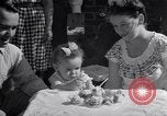 Image of first birthday of Nancy Gayle born to dwarf parents Austin Texas USA, 1950, second 56 stock footage video 65675038032