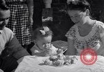 Image of first birthday of Nancy Gayle born to dwarf parents Austin Texas USA, 1950, second 57 stock footage video 65675038032