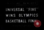 Image of Olympic qualifying Basketball game at Madison Square Garden New York City USA, 1936, second 1 stock footage video 65675038058