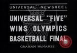 Image of Olympic qualifying Basketball game at Madison Square Garden New York City USA, 1936, second 3 stock footage video 65675038058