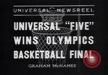 Image of Olympic qualifying Basketball game at Madison Square Garden New York City USA, 1936, second 5 stock footage video 65675038058