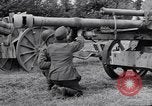 Image of German POW explains artillery to American soldier France, 1944, second 49 stock footage video 65675038185