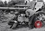 Image of German POW explains artillery to American soldier France, 1944, second 53 stock footage video 65675038185