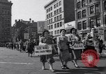 Image of New York Communist Party protest march New York City USA, 1950, second 30 stock footage video 65675038226