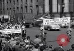 Image of Communist party of New York protestors march New York City USA, 1950, second 13 stock footage video 65675038227