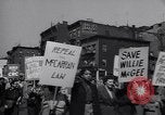 Image of Communist party of New York protestors march New York City USA, 1950, second 38 stock footage video 65675038227