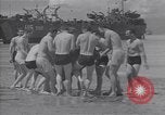 Immagine di I marinai americani di nuotare e giocare Normandia Francia, 1944, secondo 51 filmato di repertorio 65675038273