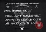 Image Franklin D Roosevelt et interdiction Warm Springs Georgia USA, 1933, de la seconde 1 séquences d'archives historiques vidéo 65675038333