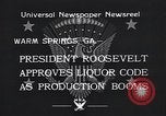 Image Franklin D Roosevelt et interdiction Warm Springs Georgia USA, 1933, de la seconde 4 séquences d'archives historiques vidéo 65675038333
