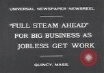 Image ship building plante ajoute des emplois au cours de la dépression Quincy Massachusetts USA, 1931, de la seconde 4 séquences d'archives historiques vidéo 65675038355