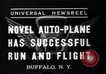 Image of auto plane Buffalo New York USA, 1937, second 7 stock footage video 65675038359