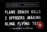 Standbild USAAC Ausbildung Flugzeugabsturz Chicago Illinois USA, 1937, aus Sekunde 1 historischem Filmmaterial Videoclip 65675038365