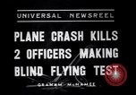 Standbild USAAC Ausbildung Flugzeugabsturz Chicago Illinois USA, 1937, aus Sekunde 3 historischem Filmmaterial Videoclip 65675038365