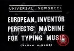 Standbild Rundstatler- GMBH Musik Schreibmaschine United States USA, 1937, aus Sekunde 3 historischem Filmmaterial Videoclip 65675038367