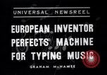 Standbild Rundstatler- GMBH Musik Schreibmaschine United States USA, 1937, aus Sekunde 4 historischem Filmmaterial Videoclip 65675038367