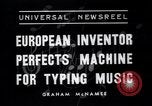 Standbild Rundstatler- GMBH Musik Schreibmaschine United States USA, 1937, aus Sekunde 7 historischem Filmmaterial Videoclip 65675038367
