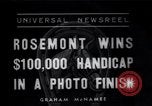 Standbild Rosemont gewinnt Pferderennen Arcadia California USA, 1937, aus Sekunde 1 historischem Filmmaterial Videoclip 65675038373