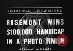 Standbild Rosemont gewinnt Pferderennen Arcadia California USA, 1937, aus Sekunde 5 historischem Filmmaterial Videoclip 65675038373