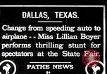 Image of Lillian Boyer wing walker Dallas Texas USA, 1920, second 1 stock footage video 65675038427