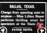 Image of Lillian Boyer wing walker Dallas Texas USA, 1920, second 5 stock footage video 65675038427
