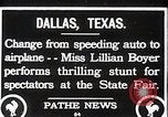 Image of Lillian Boyer wing walker Dallas Texas USA, 1920, second 6 stock footage video 65675038427