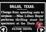 Image of Lillian Boyer wing walker Dallas Texas USA, 1920, second 7 stock footage video 65675038427